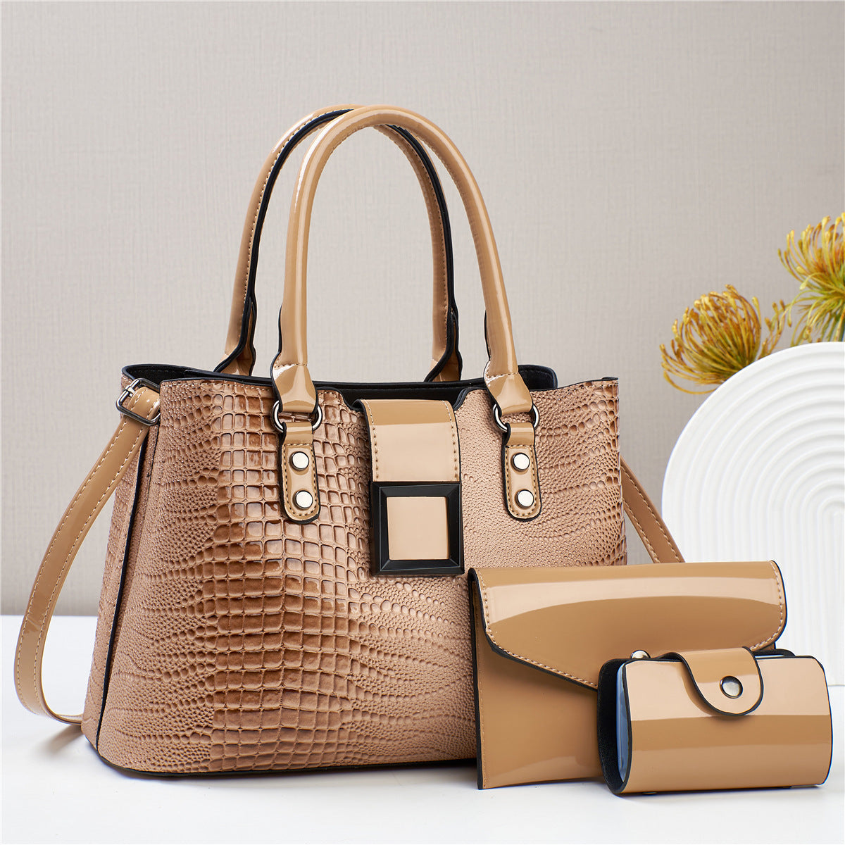 Women's British Marley Three-piece Portable Mother Fashionable Women's Handbag