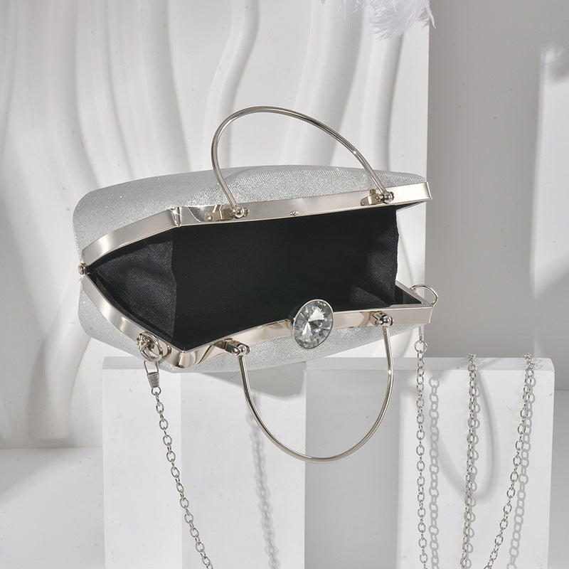 Women's Exquisite Diamond French Classic Style Fashion Dinner Bag