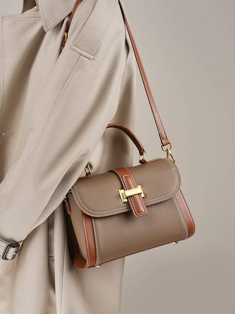 Women's Layer Cowhide Advanced Texture Fashion Special Interest Light Luxury Bags
