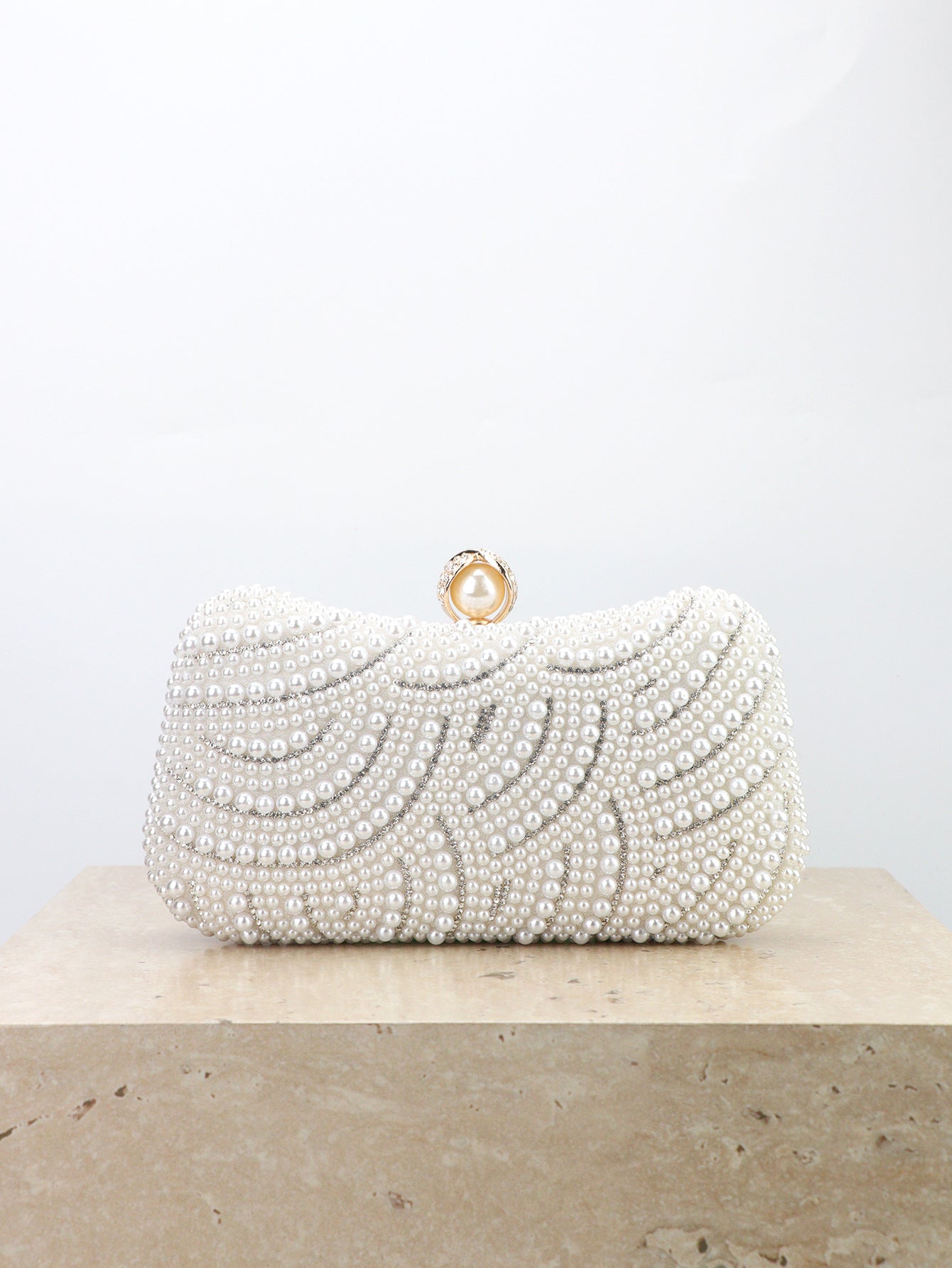 Women's Exquisite Party Banquet Pearl Clutch Beaded Dinner Bag
