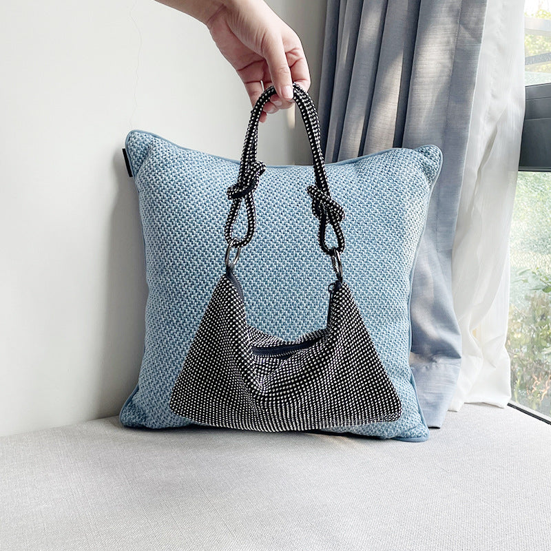 Women's Trendy Size Net Drill Underarm One Dinner Bag