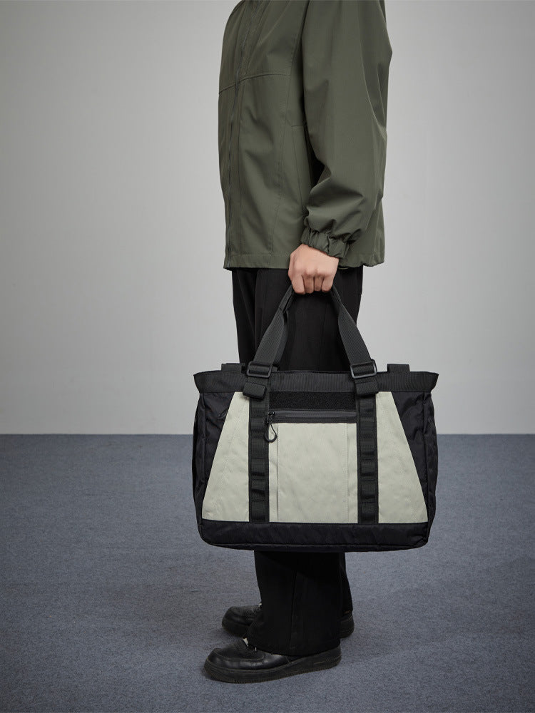 Men's Large Capacity Mechanical Style Commuter Inch Men's Shoulder Bag