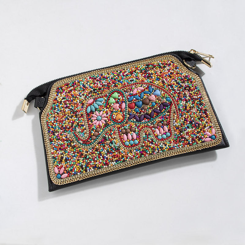 Women's Bohemian Style Bead Shell Flower Trip Bags