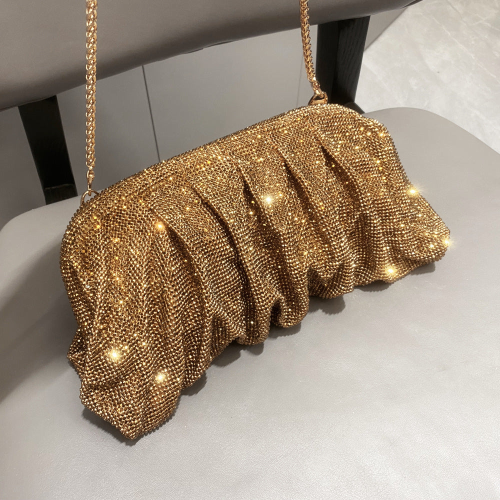 Women's Shiny Rhinestone Clip Diamond Lady's Women's Clutch
