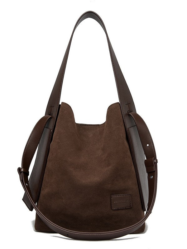 Women's Retro Textured Fashion Big Frosted Large Tote Bags