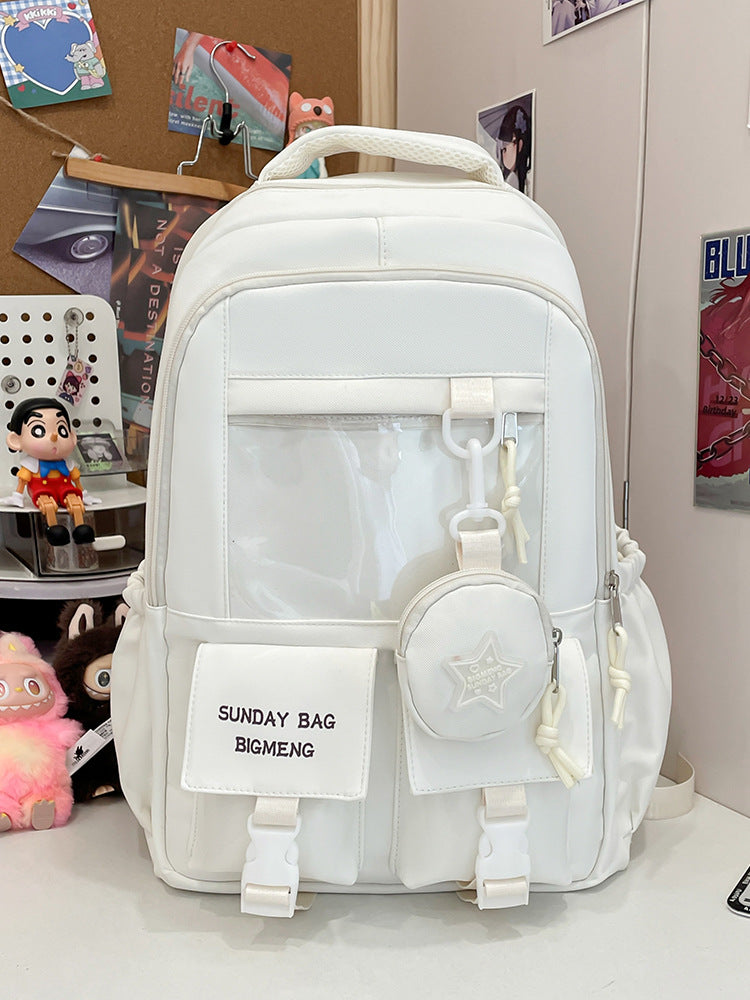 Good-looking Large Capacity Cartoon Female Burden Reduction Backpacks
