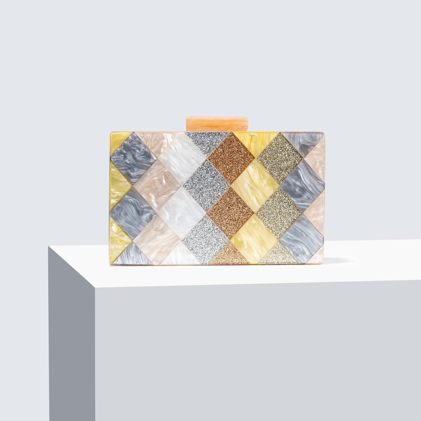 Women's Color Contrast Patchwork Acrylic One Wedding Banquet Evening Bags