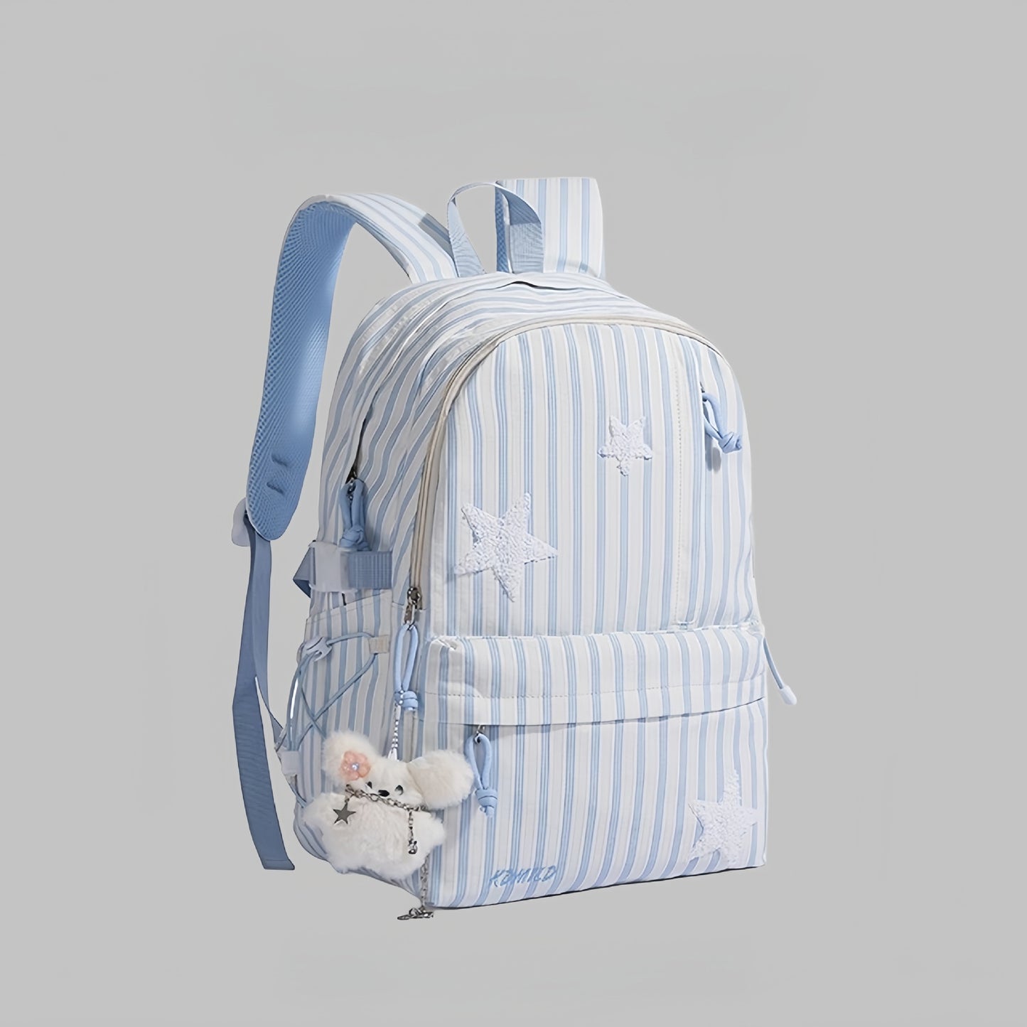 Women's Simple Style Striped Junior High Large Capacity Good-looking College Student Schoolbag