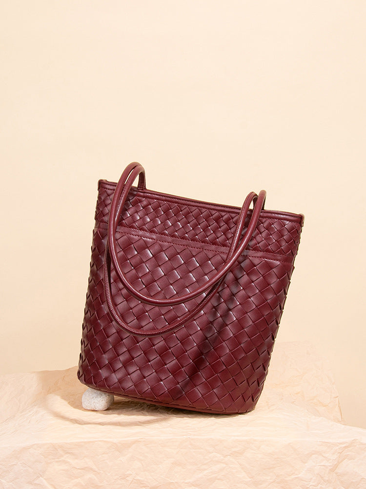 Female Niche Woven High Sense Fortune Commuting Tote Bag