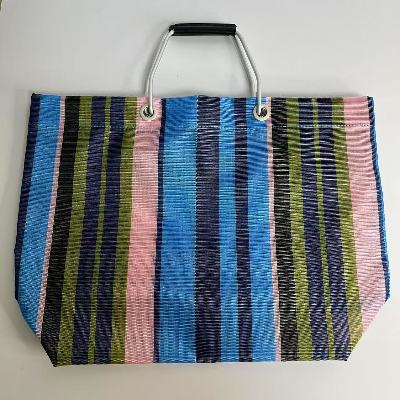 Women's & Men's Woven Aluminum Portable Leisure Shopping Tote Bag
