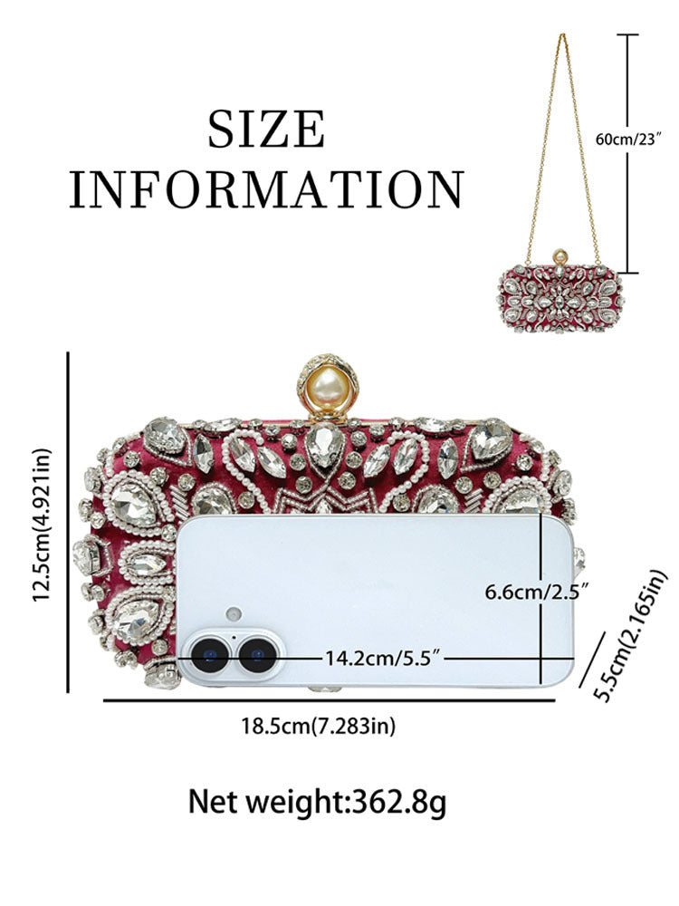 Women's Rhinestone Clutch Diamond Exquisite Niche Banquet Dinner Bag