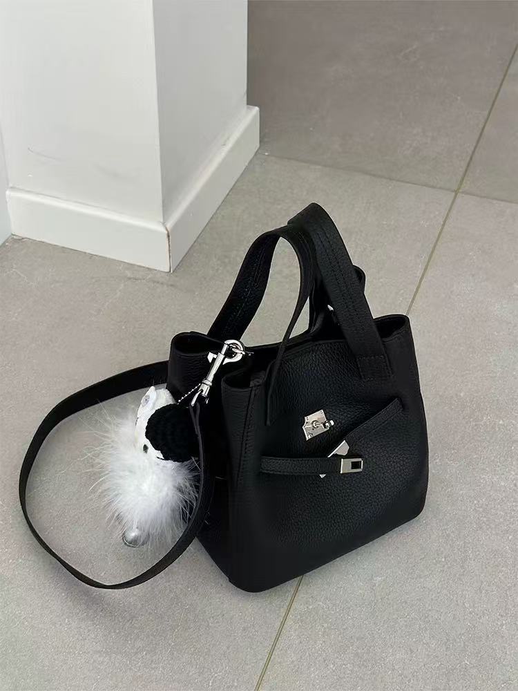 Women's Minority Lychee Pattern High-grade Portable Vegetable Small Square Bag