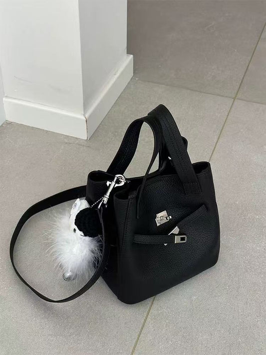 Women's Minority Lychee Pattern High-grade Portable Vegetable Small Square Bag