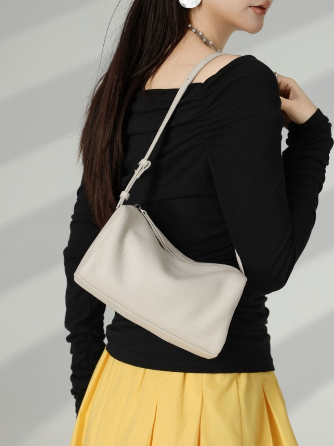 Women's Soft Cowhide Boston Style Pillow Genuine Bags