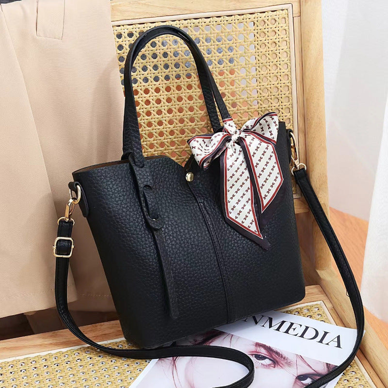 Women's Lychee Pattern Simple High Quality Elegant Handbags