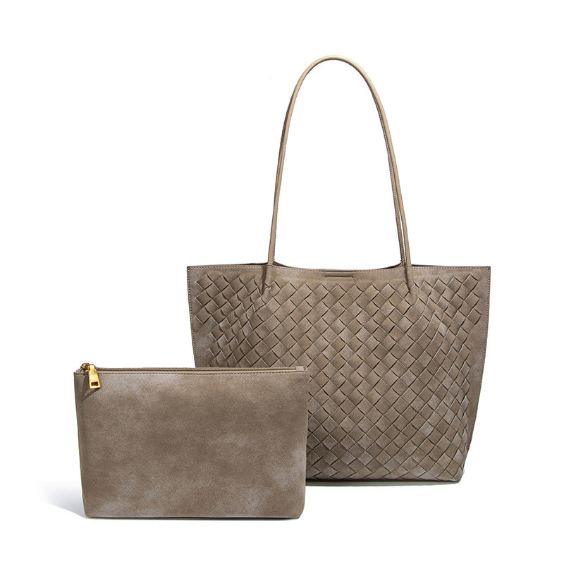 Women's Capacity Retro Woven Korean Style Trendy Tote Bags