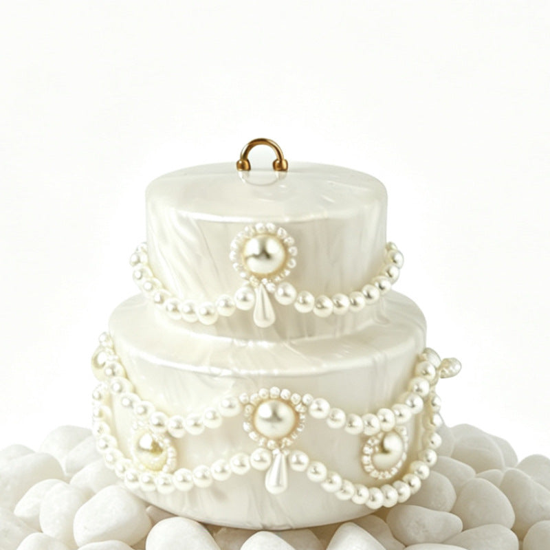 Women's Cake Acrylic Dinner Candy Color Trend Pearl Handbags