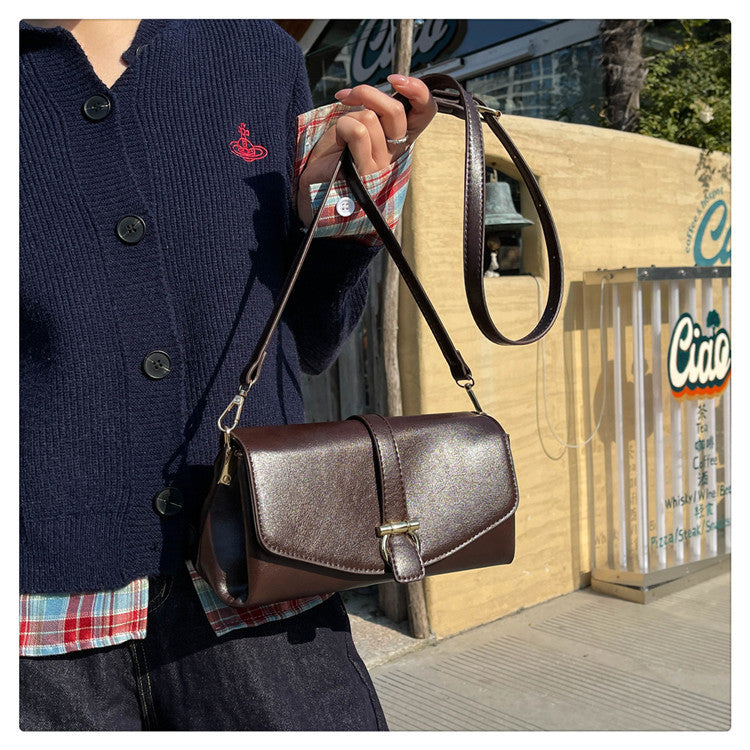Fashion High Sense Female Personality Versatile Design Latch Women's Shoulder Bag