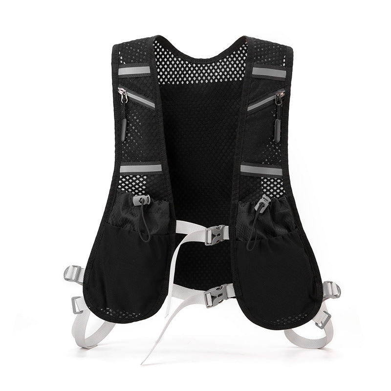 Men's Riding Vest Hiking Trendy Night Reflective Leisure Backpack