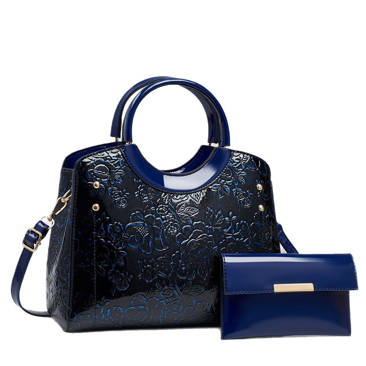 Women's Bright Leather Fashionable National Style Large Women's Handbag