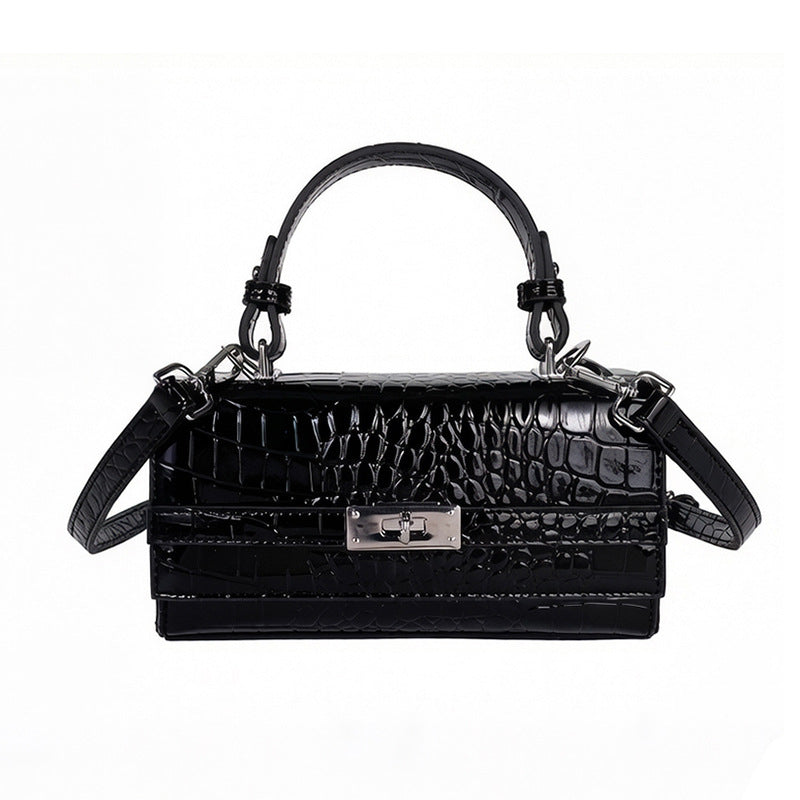 Women's Advanced Texture Fashion Crocodile Pattern Kelly Portable Pouch Trendy Bags