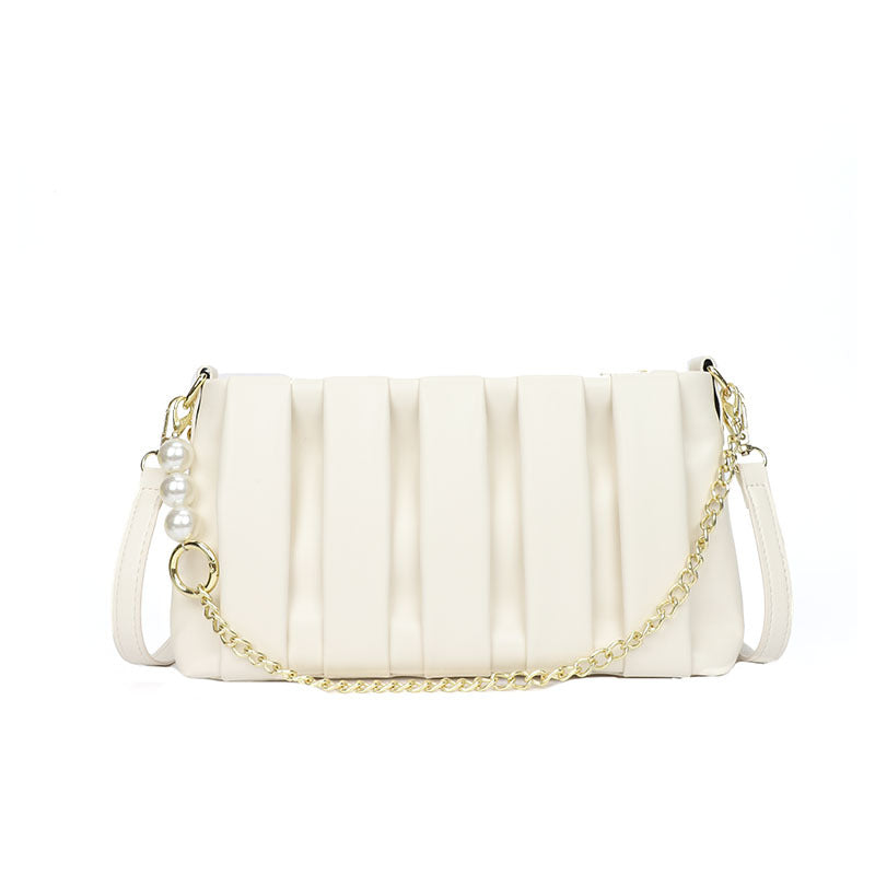Women's Pleated Soft Leather Versatile Chain Cloud Women's Messenger Bag