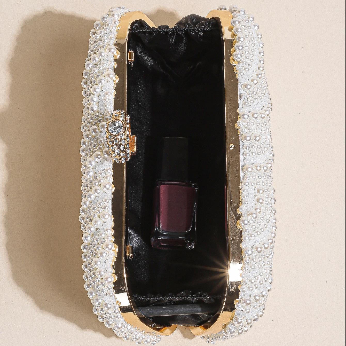 Charming Women's Pearl Banquet Clutch Fashion Evening Bags