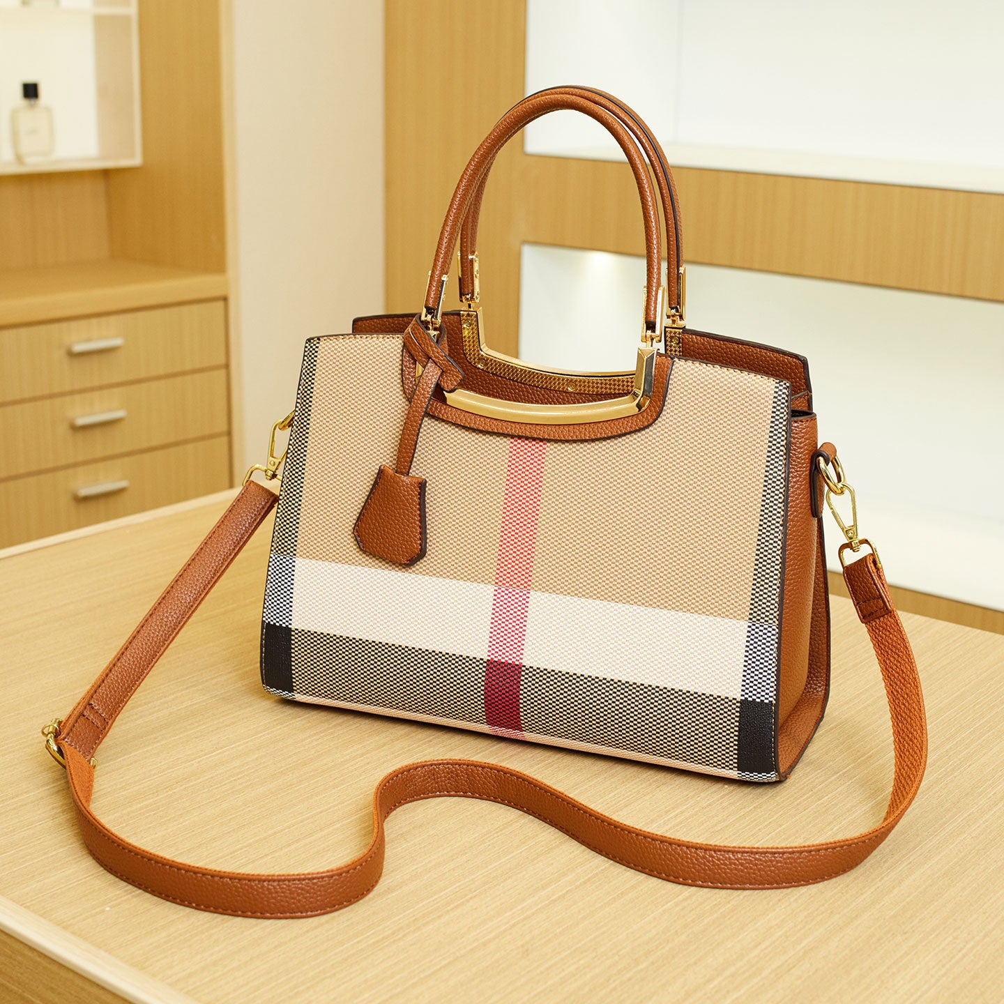 Women's Printed High-grade Large Capacity Shopping Women's Handbag