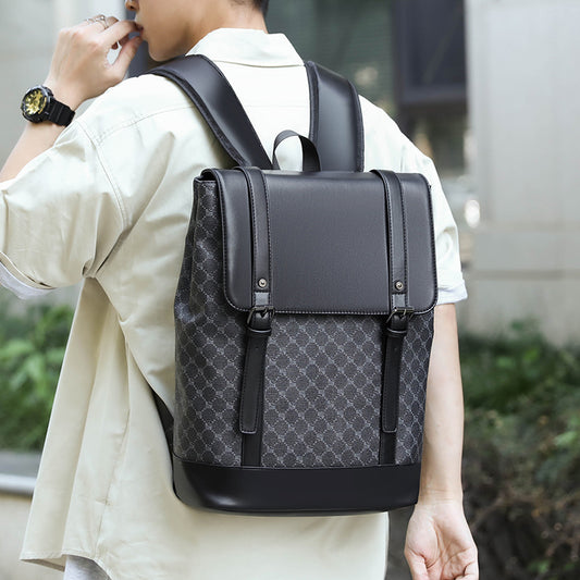 Fashion Plaid Large Capacity Retro Computer Business Backpack