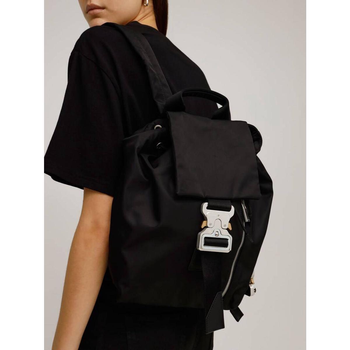 Women's & Men's Upgrade Black Nylon Function Couple Fashion Leisure Backpack