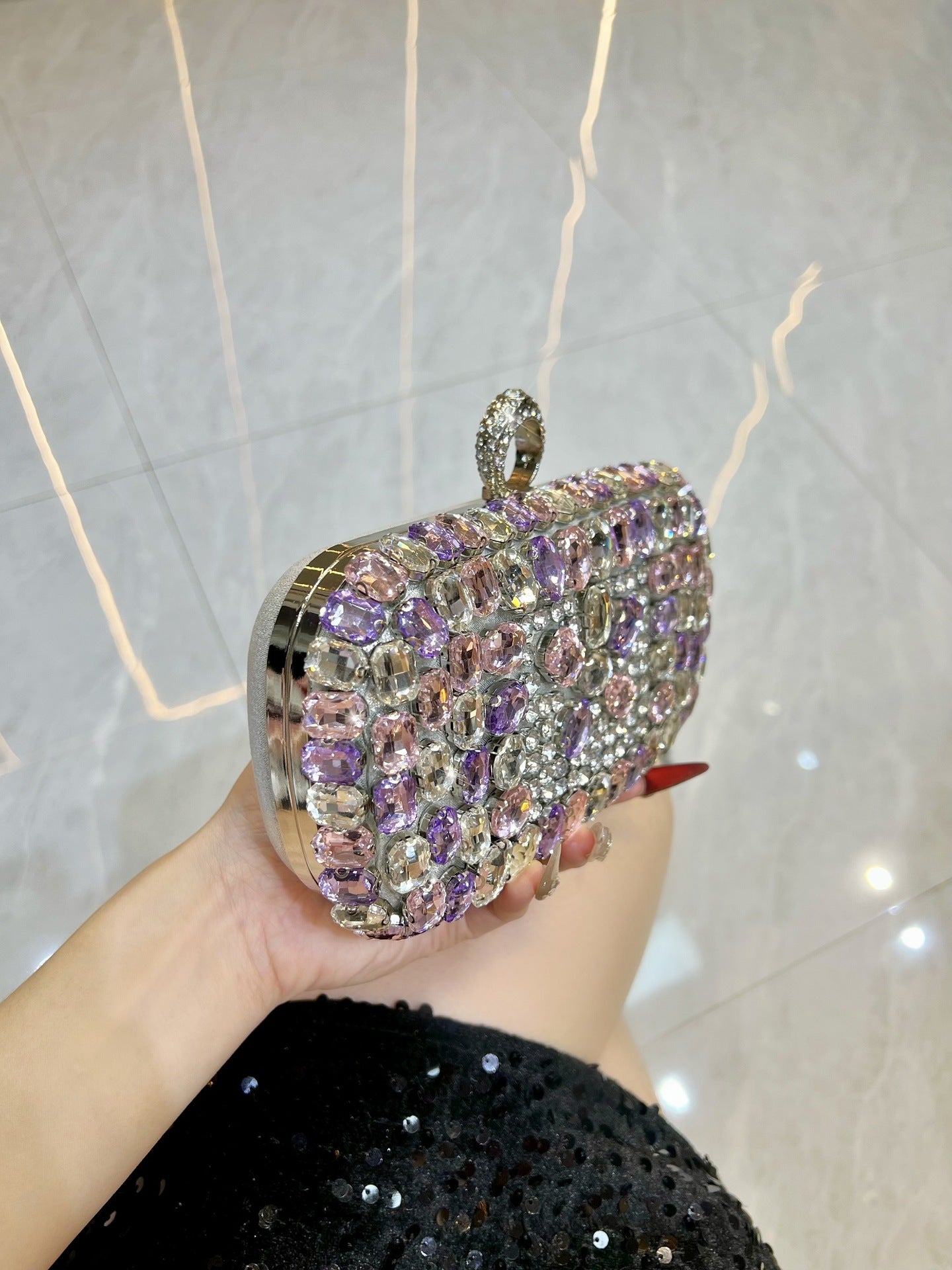 High-grade Rhinestone Affordable Luxury Fashion Banquet Dinner Bag