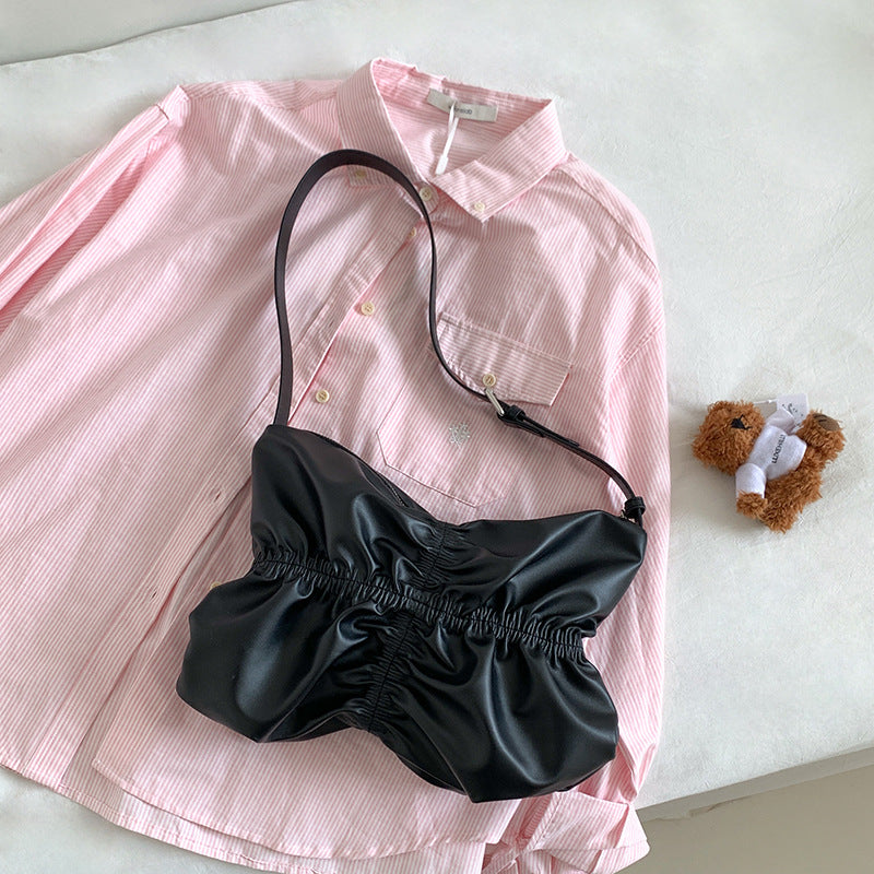 Women's Summer Niche Design Pleated Cloud Fashionable Large Women's Shoulder Bag