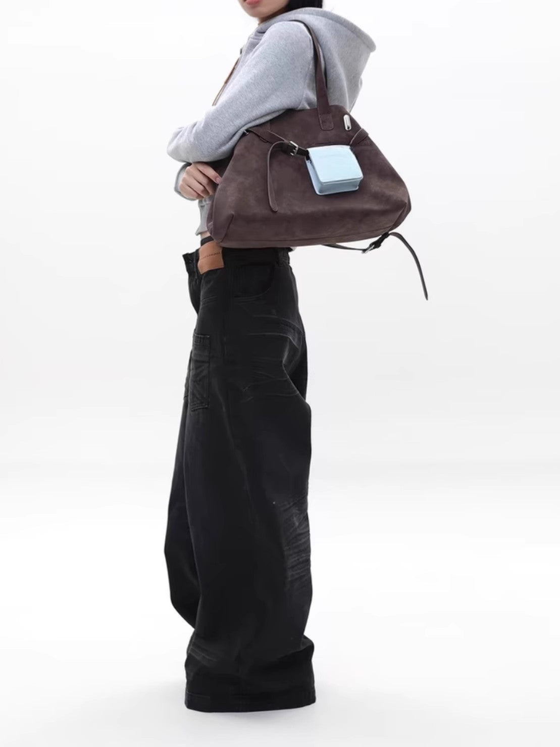 Pretty Suede Brown Modern Large Capacity Bags