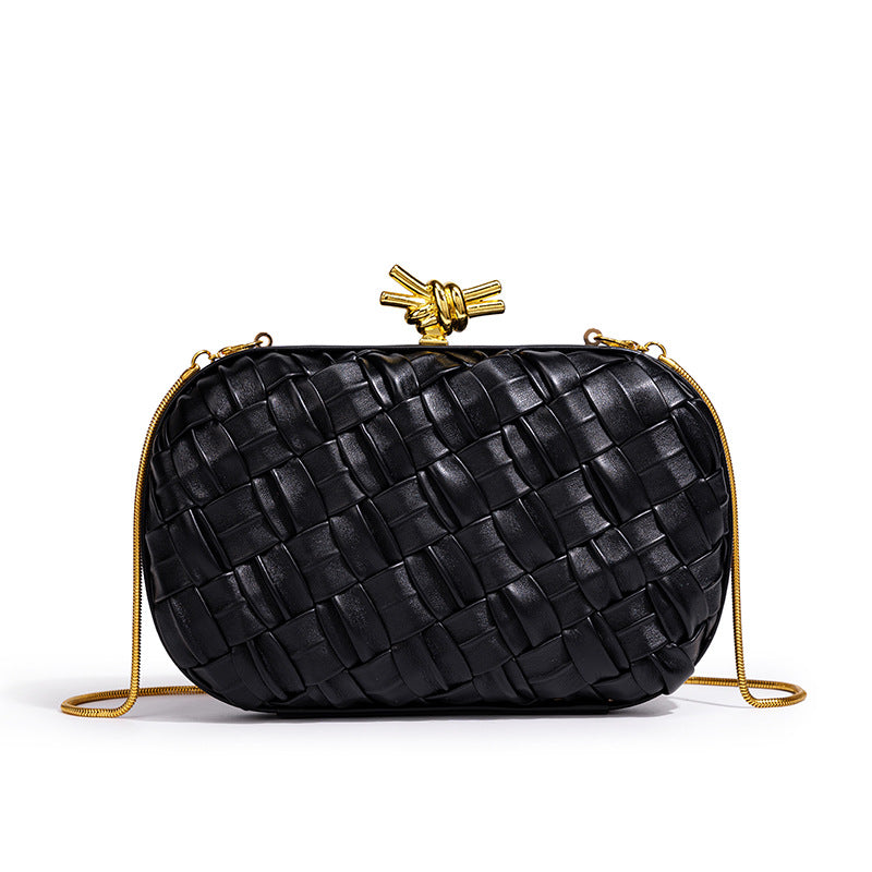 Women's Woven Clutch Fashion Banquet Chain For Dinner Bag
