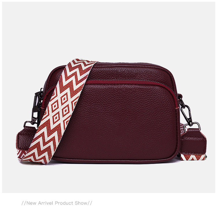 Women's Solid Color Lychee Pattern Simple Shoulder Bags