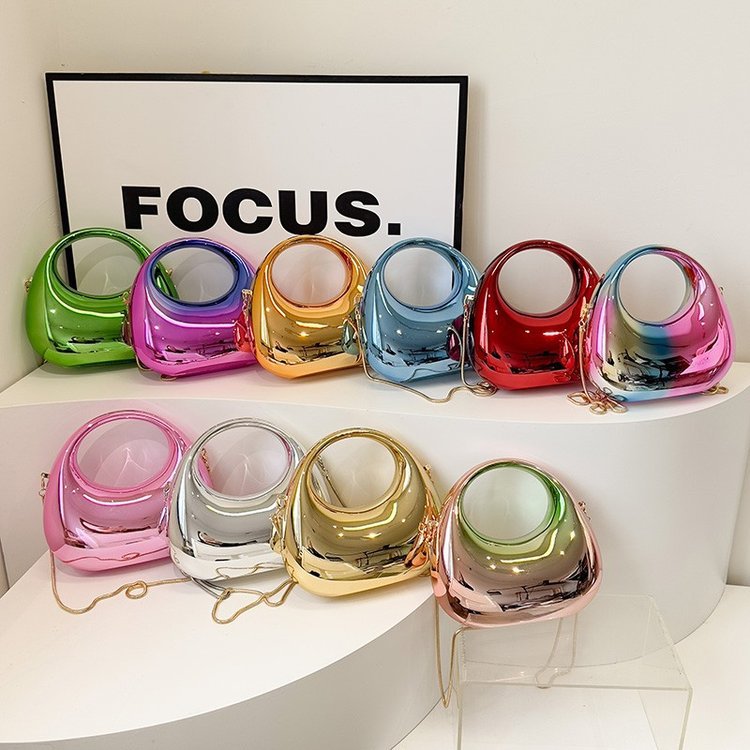 Women's High-grade Color Curved Moon Fashionable Bags