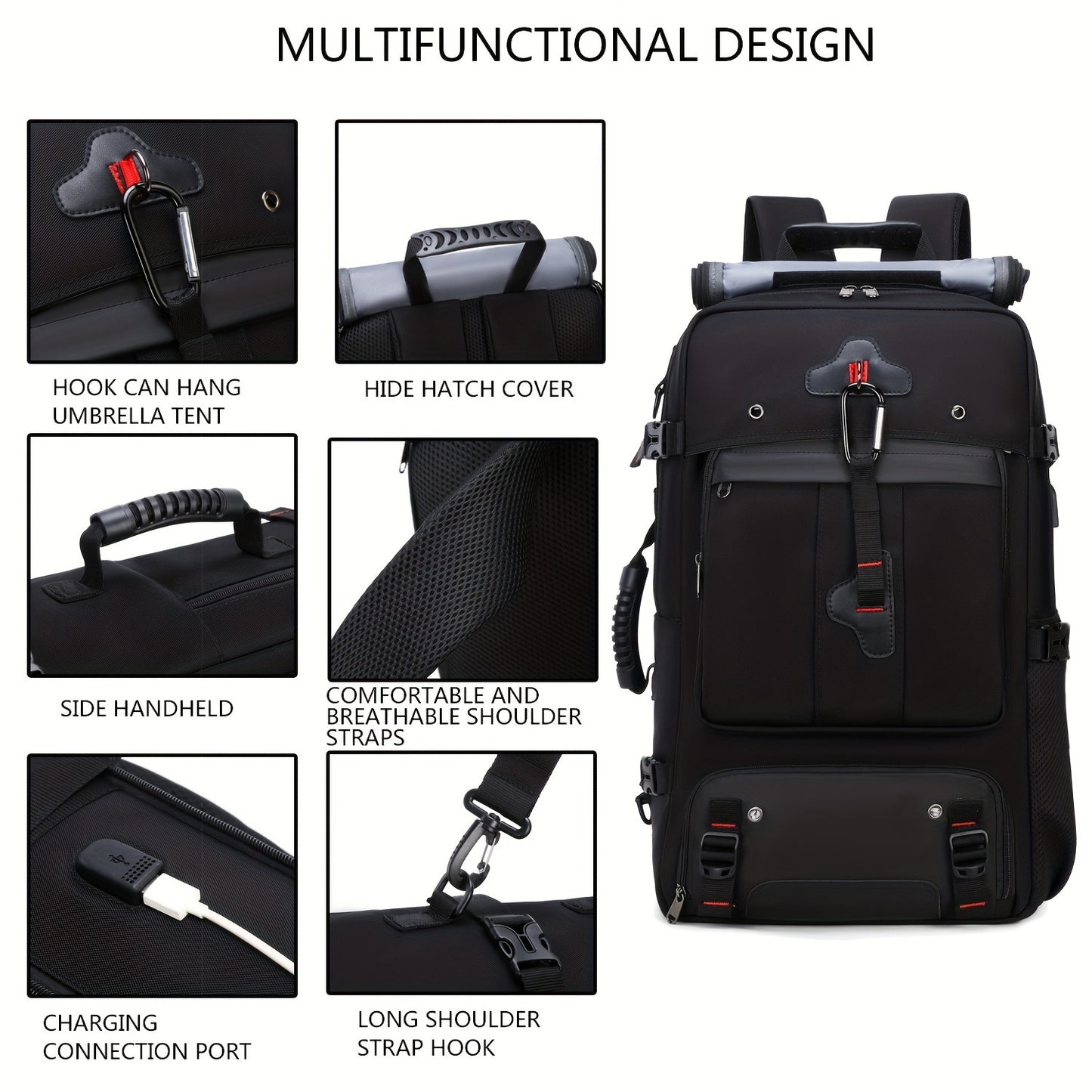 Large Capacity High-grade Hiking Oxford Cloth Travel Bags