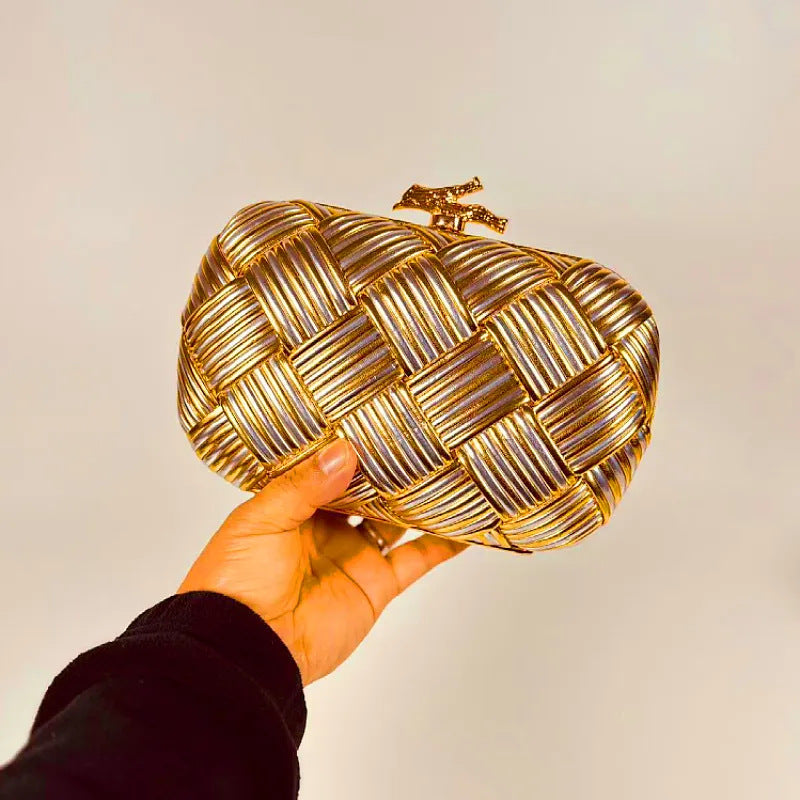 Creative Stylish Hand-woven Clutch Expensive Portable Dinner Bag