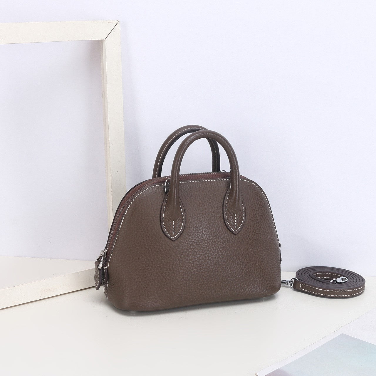 Mini Shell Female Authentic Leather Tactile Women's Messenger Bag