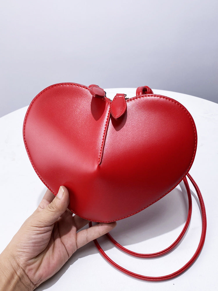Fashion Peach Heart Box Design Style Women's Shoulder Bag