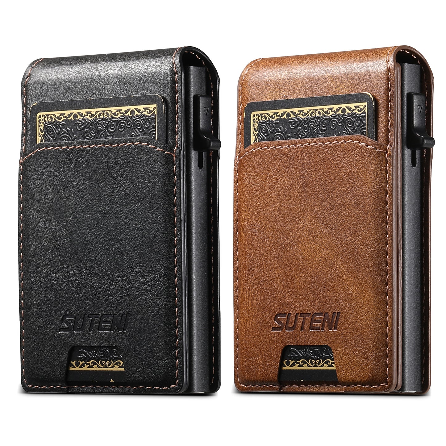 Slot Frame Button Portable Cassette Automatic Pop-up Men's Wallet