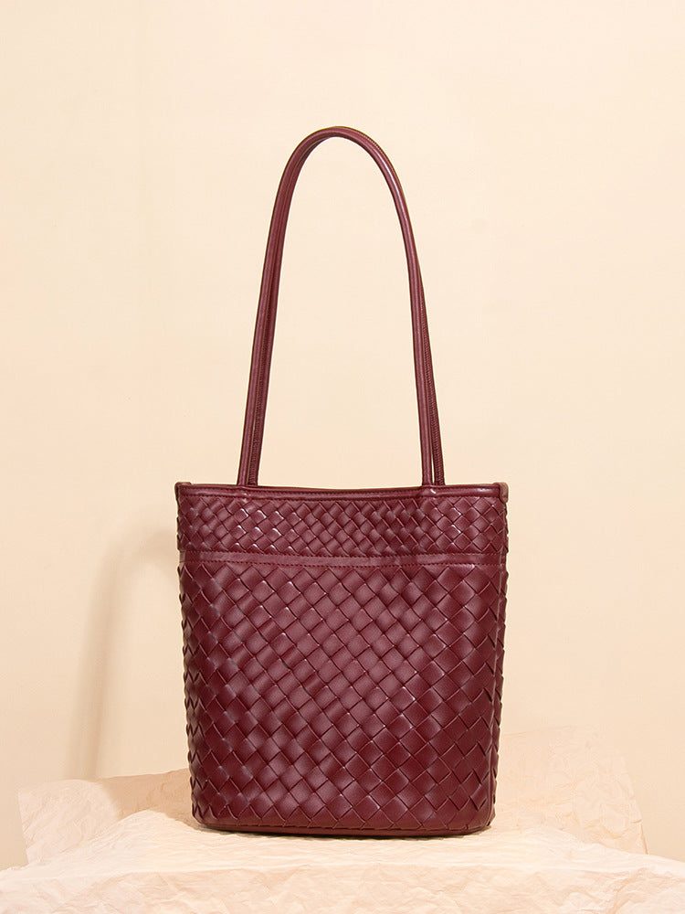 Female Niche Woven High Sense Fortune Commuting Tote Bag