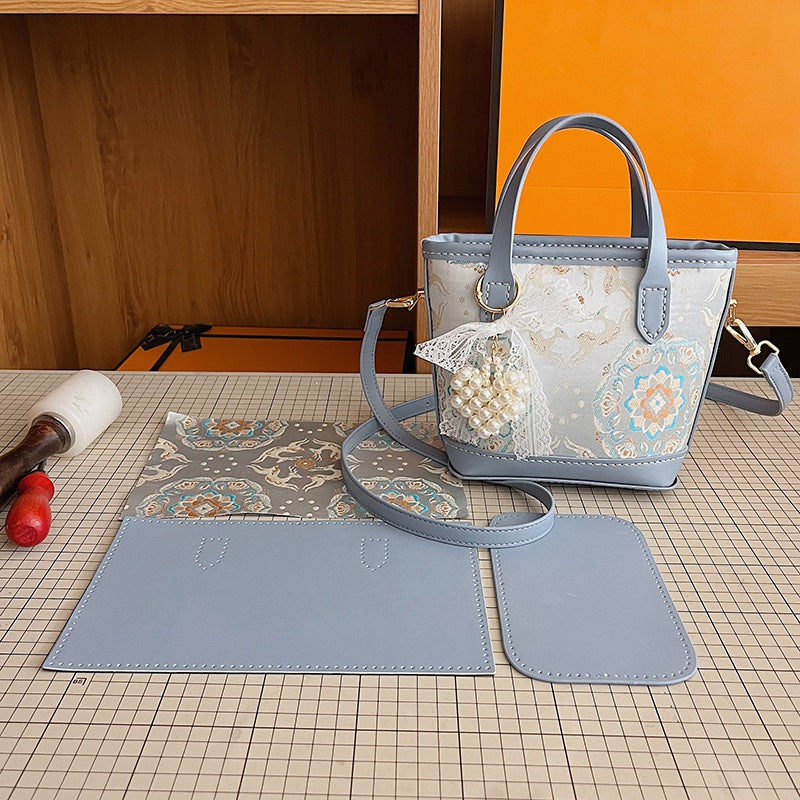 Women's Chinese Style Cloth Commuter Portable Material Women's Shoulder Bag