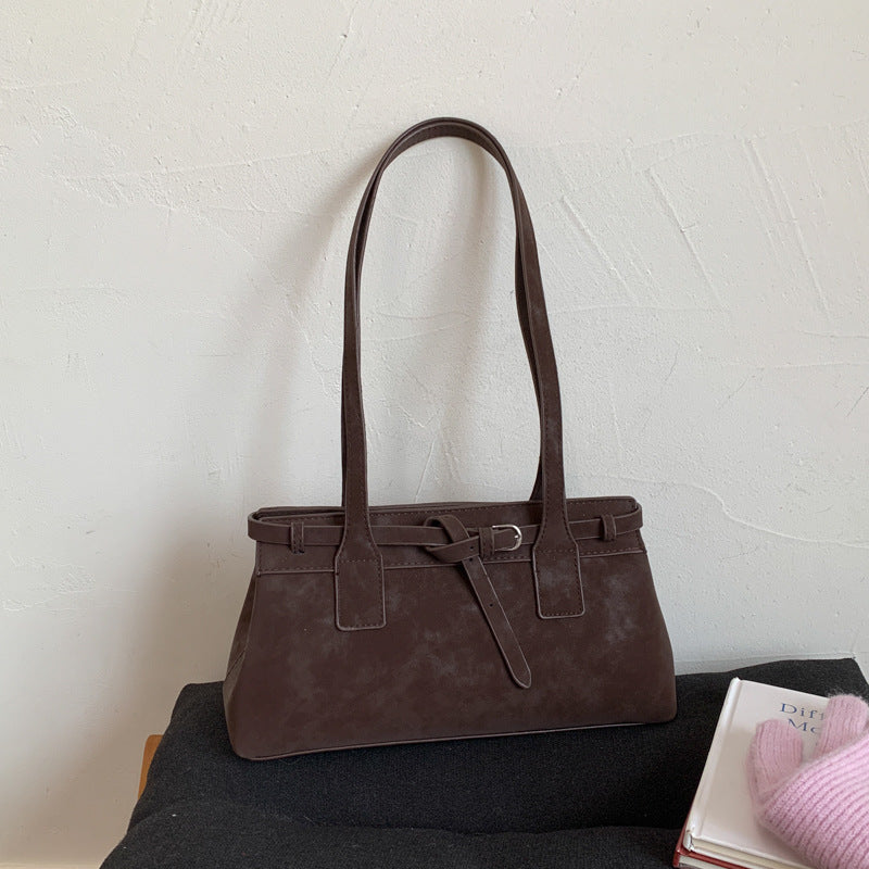 Women's Retro Suede Portable For Commute Minimalist Women's Messenger Bag