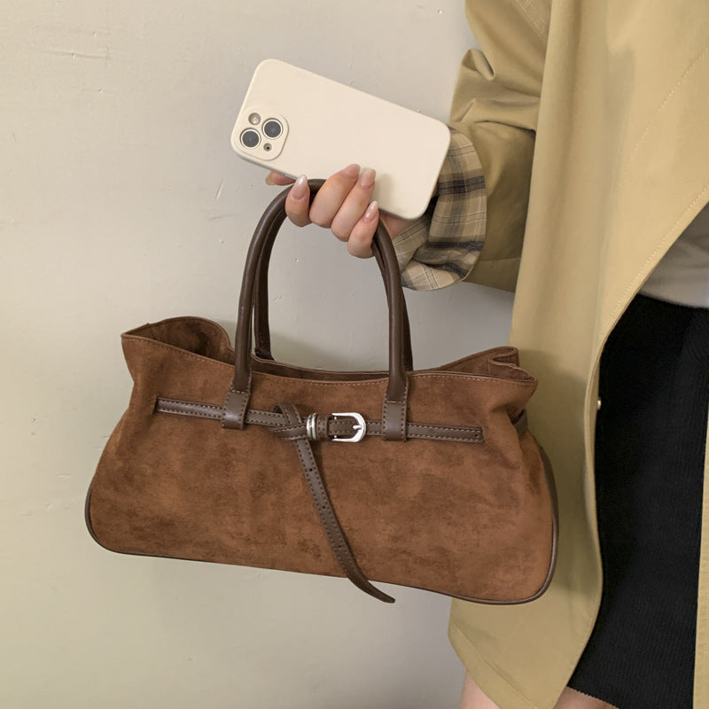 Retro Fashion High-grade Frosted Portable Underarm Women's Messenger Bag