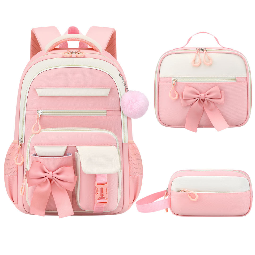 Fashion Good-looking Simple Three-piece Lunch Pen Primary School Bag