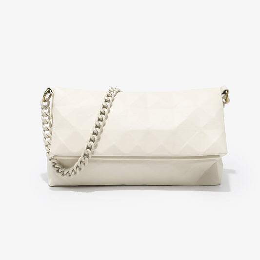 Trendy High-grade Rhombus French Style Underarm Design Texture Chain Bags