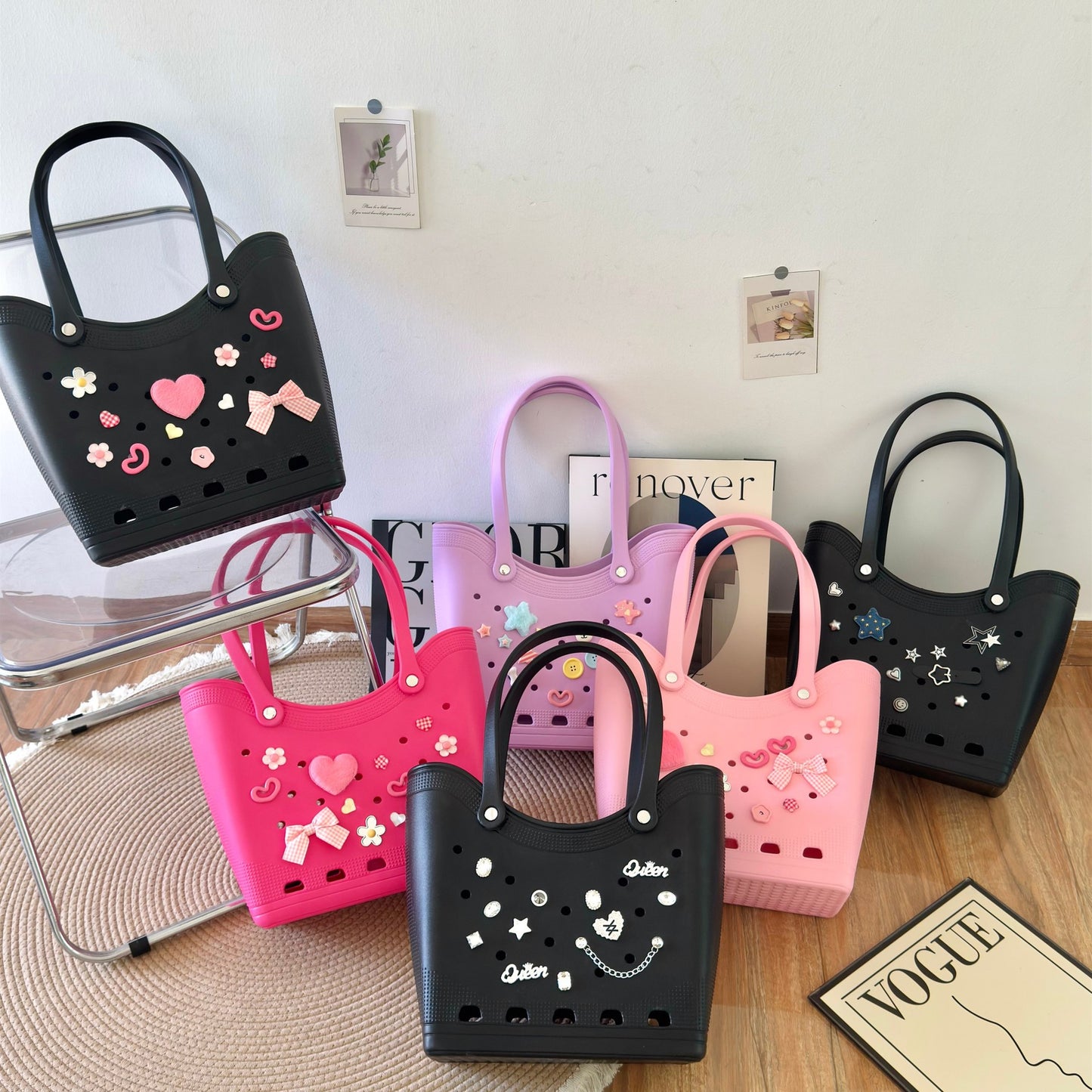 Hole Fashion Seaside Waterproof Beach Out Bags