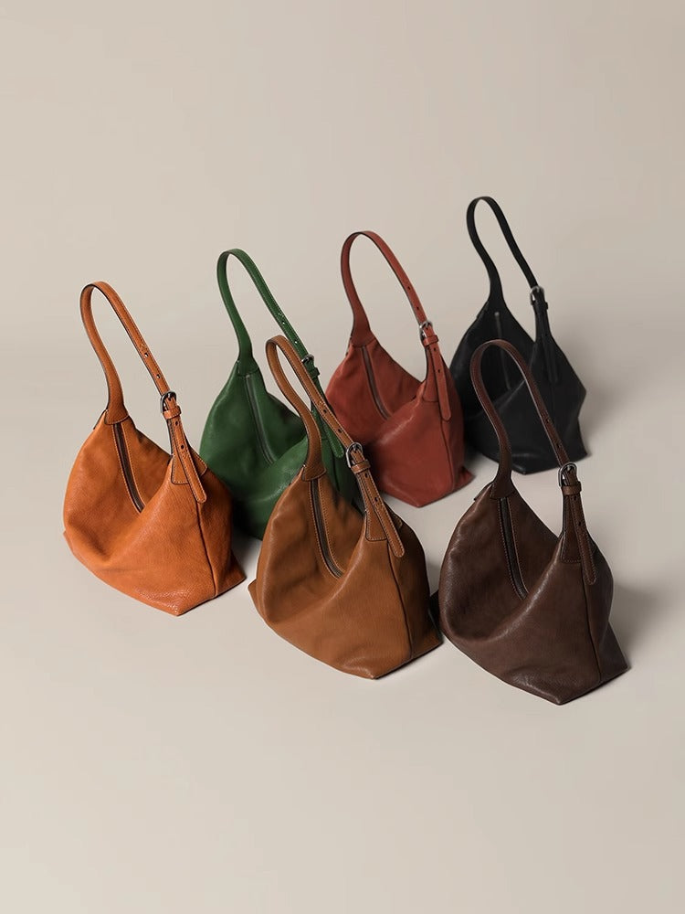 Women's Vegetable Tanned Calf Skin Underarm Classic Bags