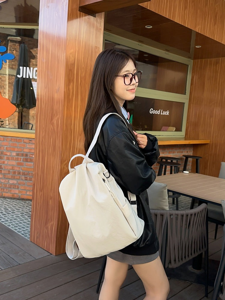 Trendy Simple Lightweight Nylon Canvas Versatile Backpacks